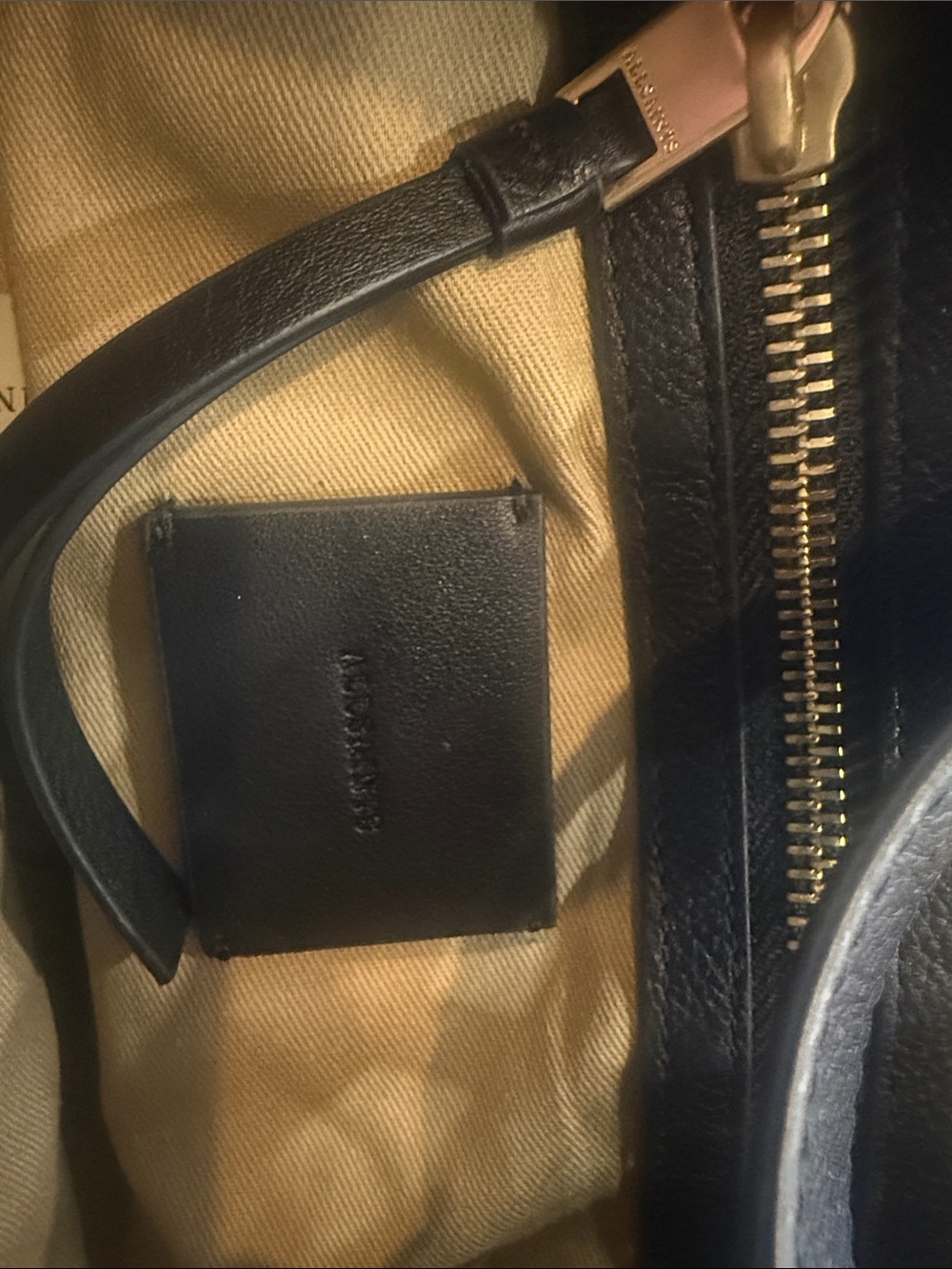 All Saints Black Leather Half Moon Crescent Crossbody Bag - Picture 3 of 3